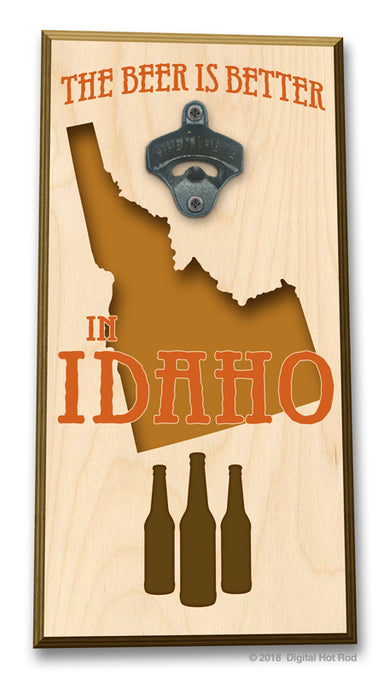 The Beer is Better in "Your State" Bottle Opener Art Rendering - Prints54.com