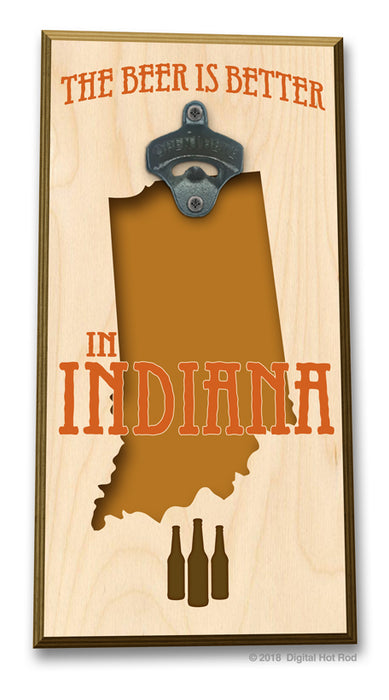 The Beer is Better in "Your State" Bottle Opener Art Rendering - Prints54.com