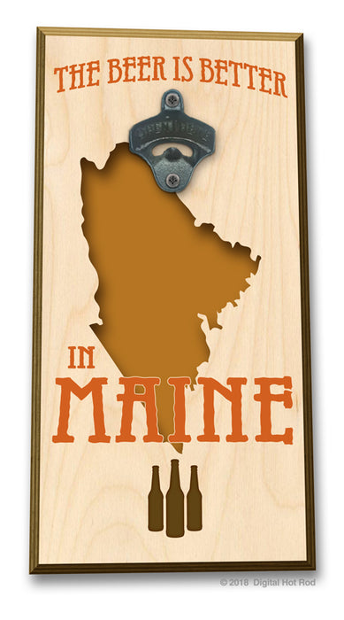 The Beer is Better in "Your State" Bottle Opener Art Rendering - Prints54.com