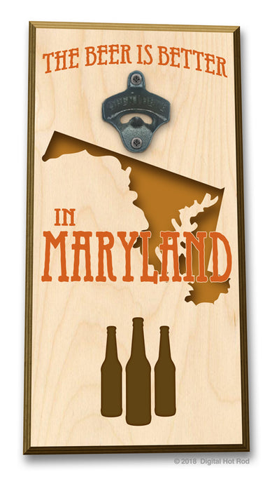 The Beer is Better in "Your State" Bottle Opener Art Rendering - Prints54.com