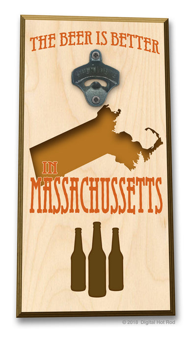 The Beer is Better in "Your State" Bottle Opener Art Rendering - Prints54.com