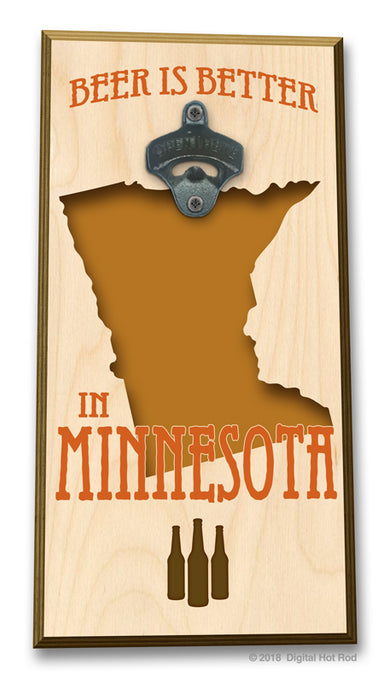 The Beer is Better in "Your State" Bottle Opener Art Rendering - Prints54.com