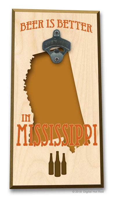 The Beer is Better in "Your State" Bottle Opener Art Rendering - Prints54.com