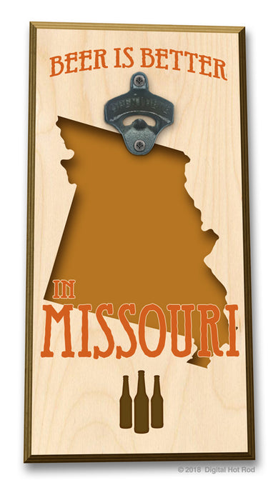 The Beer is Better in "Your State" Bottle Opener Art Rendering - Prints54.com