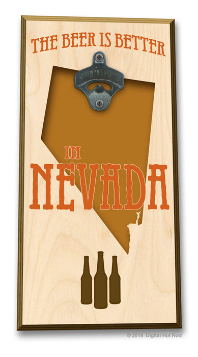 The Beer is Better in "Your State" Bottle Opener Art Rendering - Prints54.com