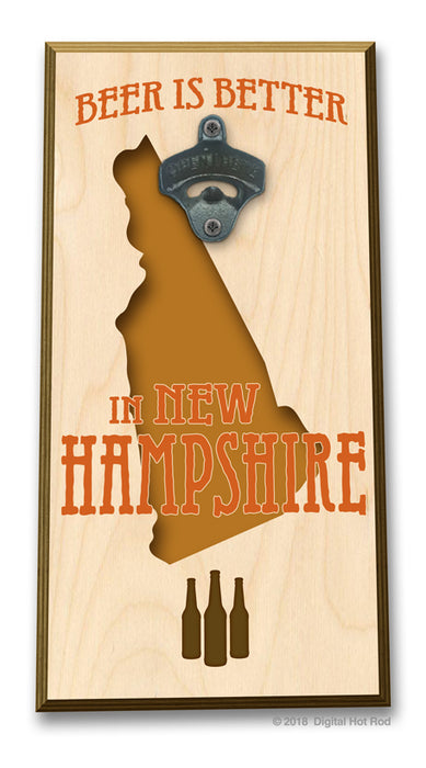 The Beer is Better in "Your State" Bottle Opener Art Rendering - Prints54.com