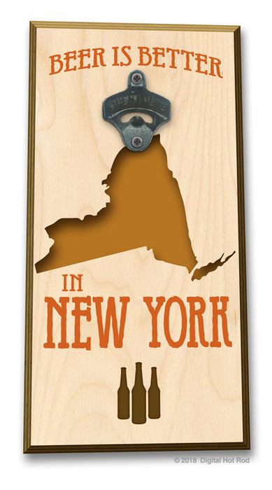 The Beer is Better in "Your State" Bottle Opener Art Rendering - Prints54.com