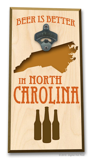 The Beer is Better in "Your State" Bottle Opener Art Rendering - Prints54.com