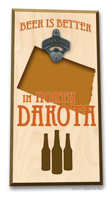 The Beer is Better in "Your State" Bottle Opener Art Rendering - Prints54.com