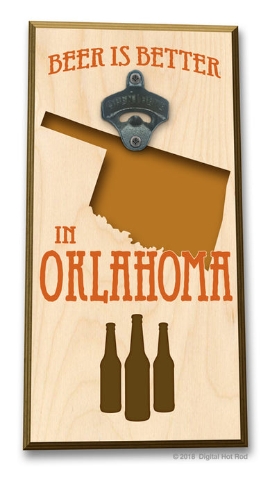 The Beer is Better in "Your State" Bottle Opener Art Rendering - Prints54.com