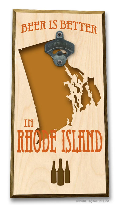 The Beer is Better in "Your State" Bottle Opener Art Rendering - Prints54.com