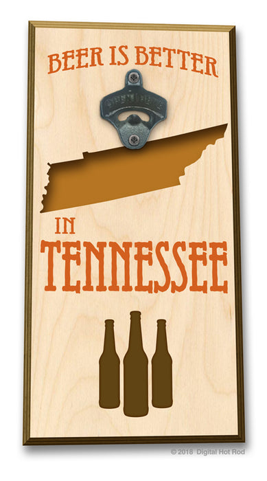 The Beer is Better in "Your State" Bottle Opener Art Rendering - Prints54.com