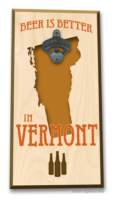 The Beer is Better in "Your State" Bottle Opener Art Rendering - Prints54.com