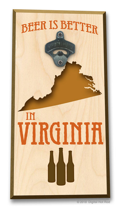 The Beer is Better in "Your State" Bottle Opener Art Rendering - Prints54.com