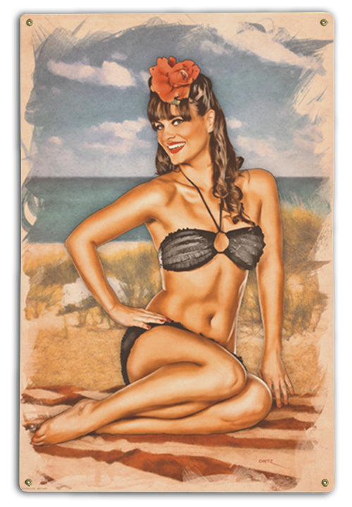 Bon Voyage! Pin-Up Girl Art Rendering - Prints54.com