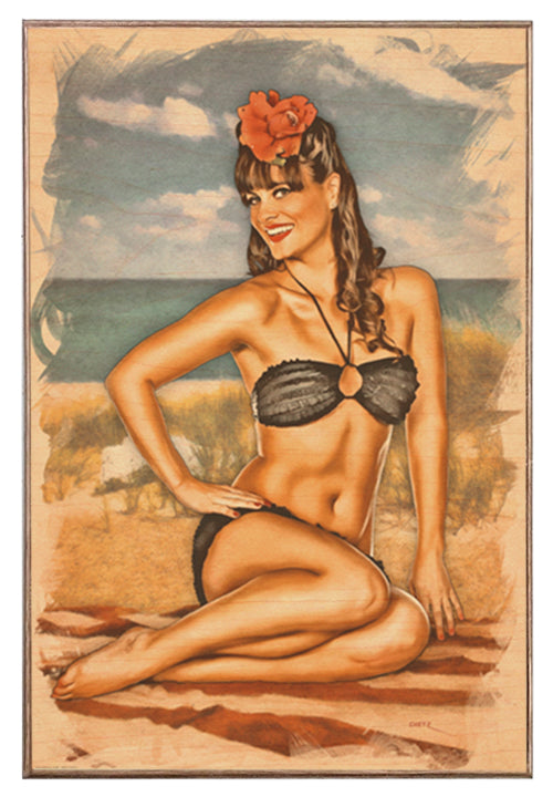 Bon Voyage! Pin-Up Girl Art Rendering - Prints54.com