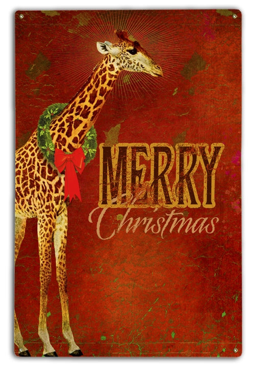 Christmas Giraffe Art Rendering - Prints54.com