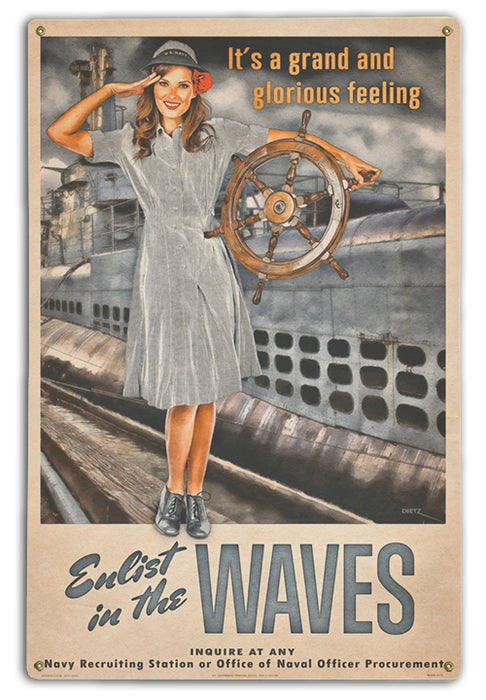 Enlist in the WAVES! Pin-Up Girl Art Rendering - Prints54.com