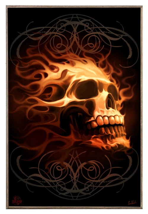 Fire Skull Art Rendering - Prints54.com
