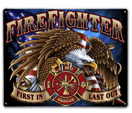 Firefighter Eagle Art Rendering - Prints54.com