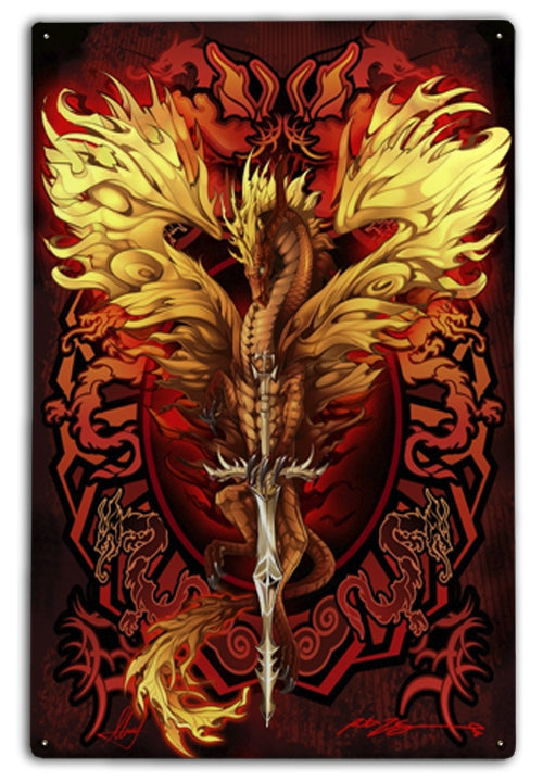 Dragonsword Flameblade Art Rendering - Prints54.com