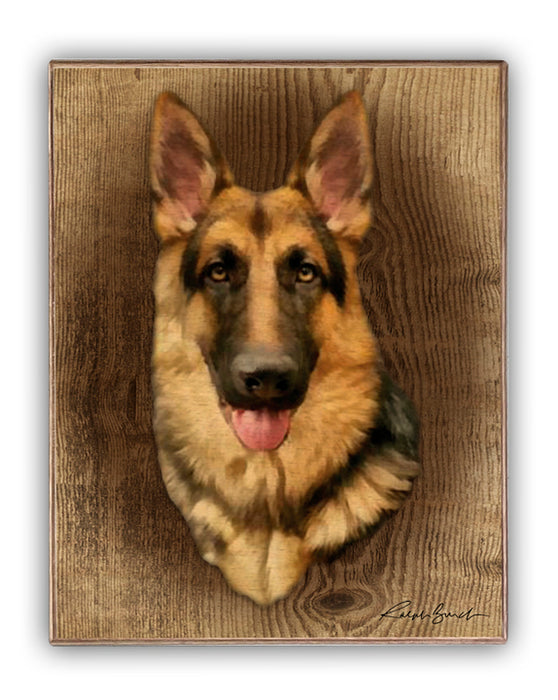 German Shepherd Portrait Art Rendering - Prints54.com