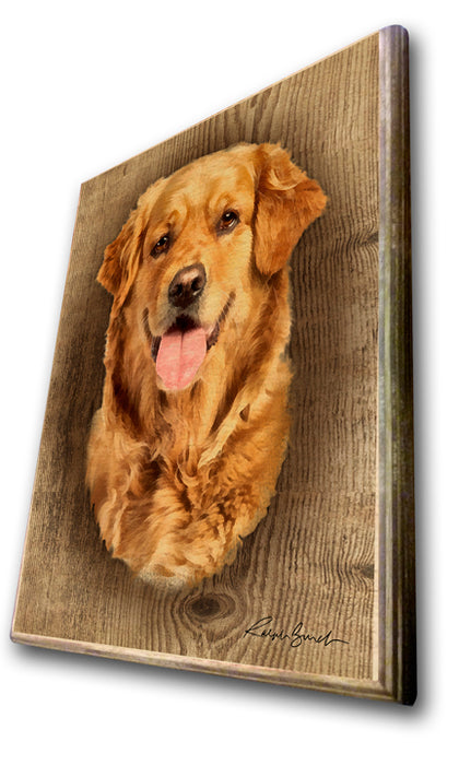 Golden Retreiver Portrait Art Rendering - Prints54.com