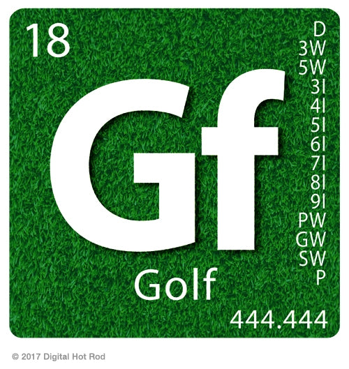 Golf Periodic Table Of The Elements Art Rendering - Prints54.com