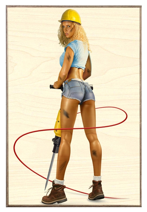 Jackhammer Girl Art Rendering - Prints54.com