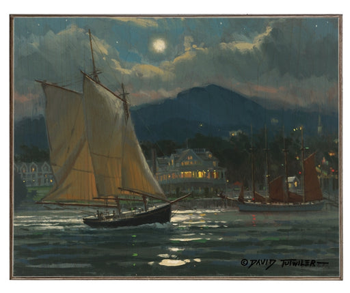 Moonlight Sail, Bar Harbor Art Rendering - Prints54.com