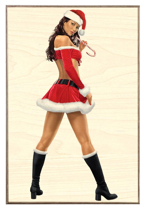 Ms Claus Christmas Pin-Up Girl Art Rendering - Prints54.com