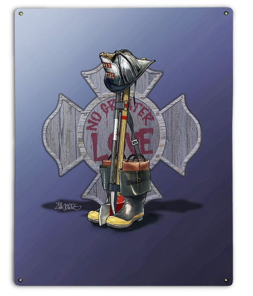 Firefighter Battle Cross Art Rendering - Prints54.com