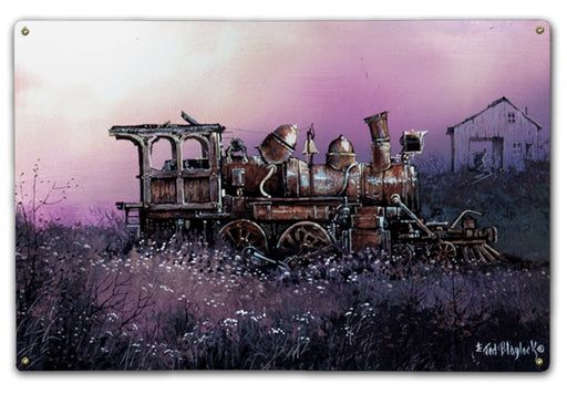 Old Train Locomotive Vintage Art Rendering - Prints54.com