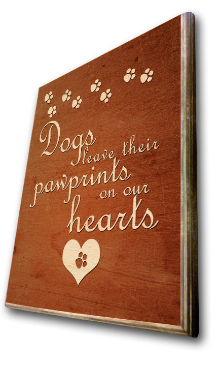 Dogs Leave Their Pawprints On Our Hearts Art Rendering - Prints54.com