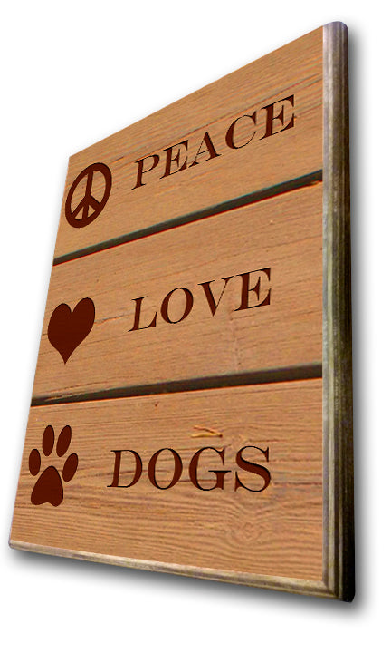 Peace Love Dogs Art Rendering - Prints54.com