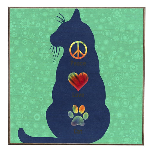 Peace Love Cat Art Rendering - Prints54.com