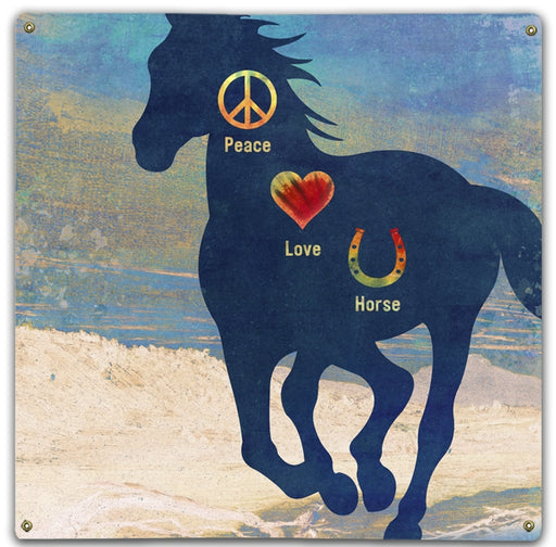 Peace Love Horse Art Rendering - Prints54.com