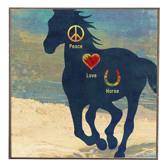 Peace Love Horse Art Rendering - Prints54.com