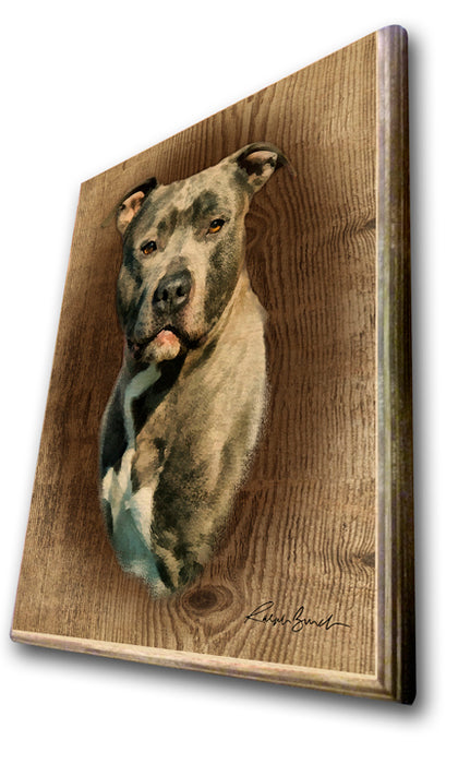 Bluenose Pittbull Portrait Art Rendering - Prints54.com