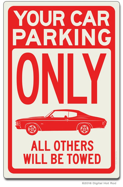 Your Car Parking Only - Red - 16x24 Classic Art Rendering - Prints54.com
