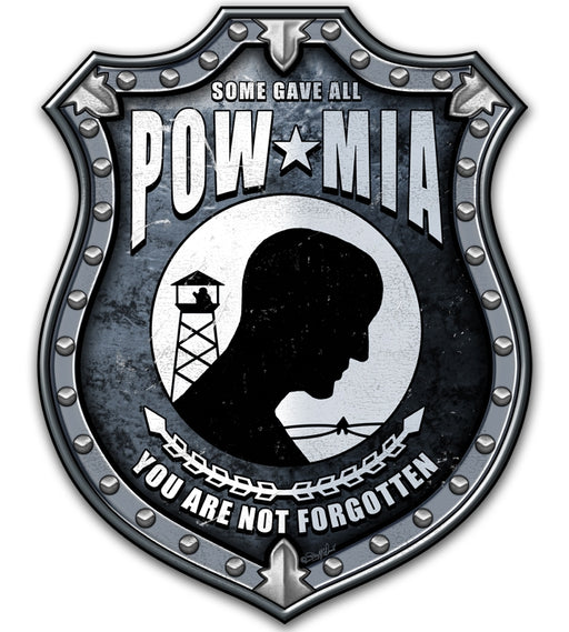 POW MIA Shield Art Rendering - Prints54.com