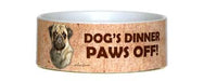 Pug Dog Bowl Art Rendering - Prints54.com