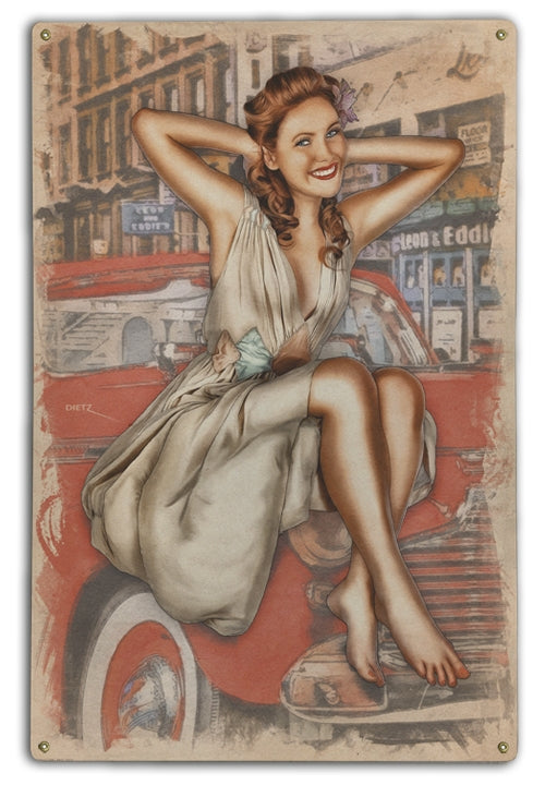 Relaxin' Pin-Up Art Rendering - Prints54.com