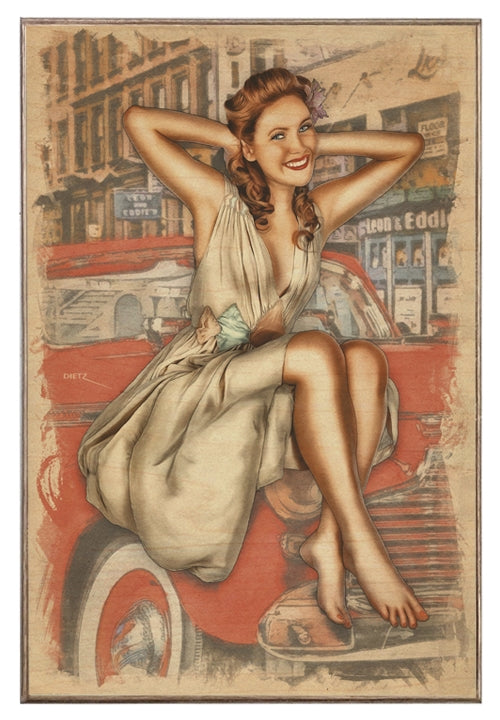 Relaxin' Pin-Up Art Rendering - Prints54.com