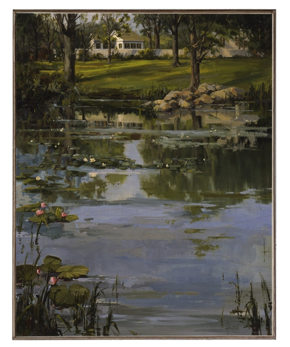 The Lilly Pond Solitude Art Rendering - Prints54.com