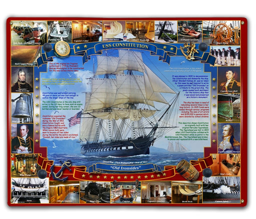 USS Constitution Poster Art Rendering - Prints54.com