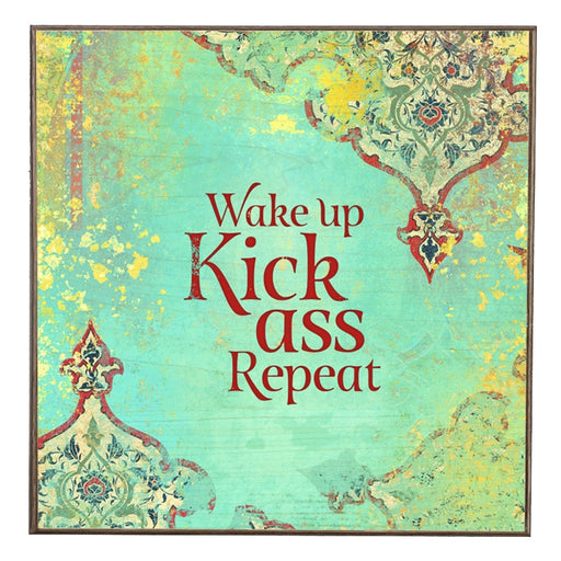 Wake Up Kick Ass Repeat Art Rendering - Prints54.com